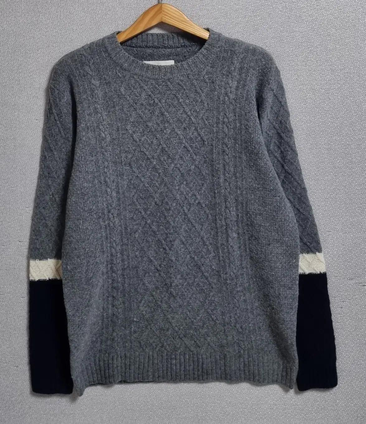 M ) 디스이즈네버댓 램스울100% 그레이 니트