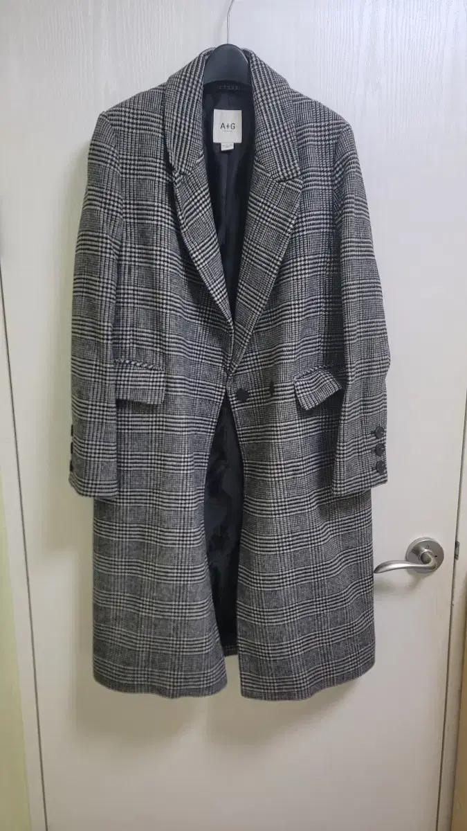 A+G 체크 롱 코트 66사이즈