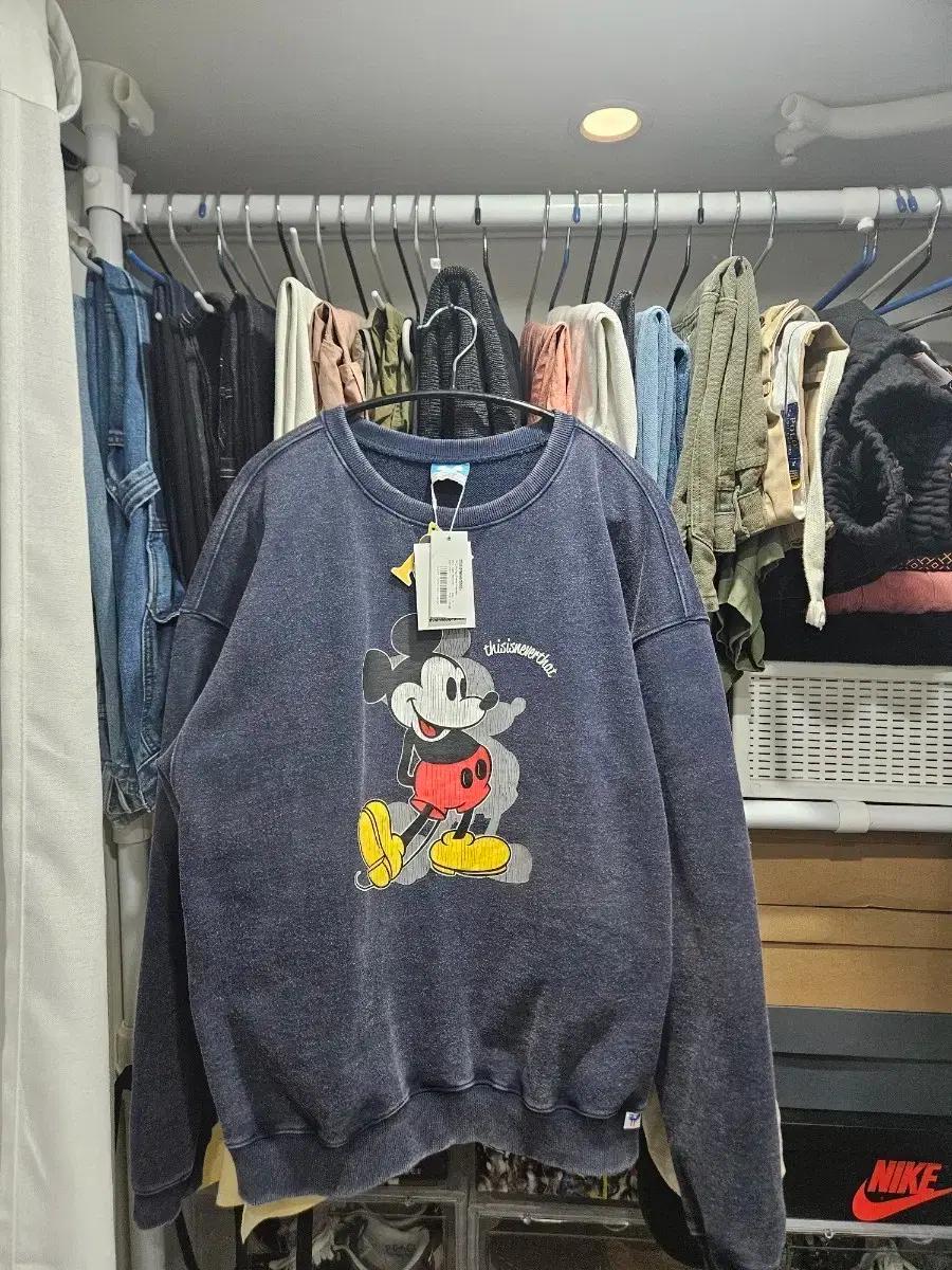 디스이즈네버댓x디즈니 미키마우스 크루넥 맨투맨 네이비 M