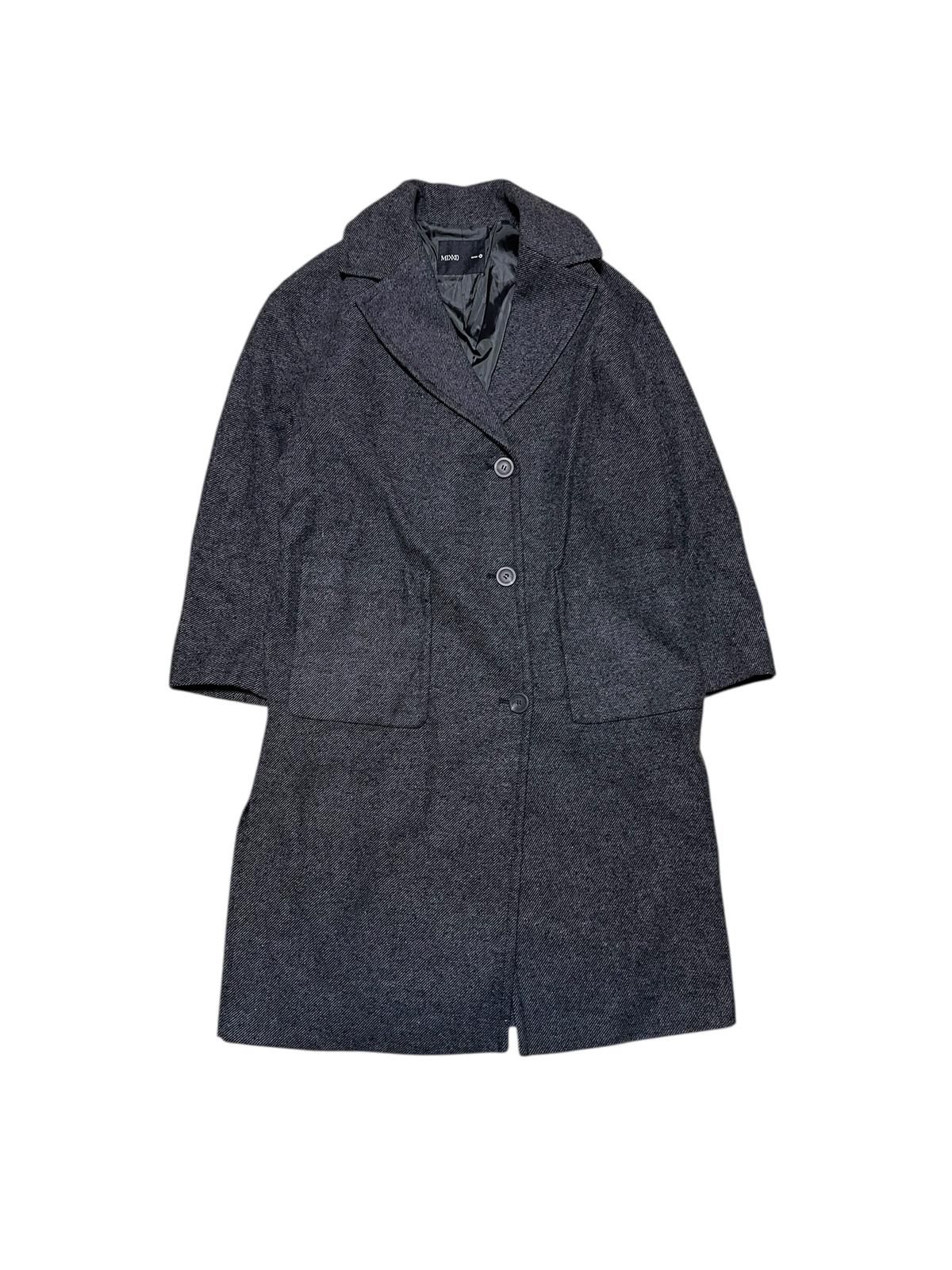 미쏘 헤링본 트임 롱코트 M 다크그레이