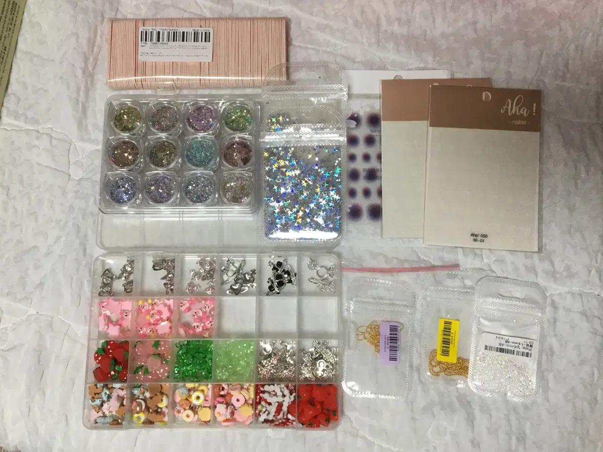 일괄) 네일 파츠 재료 행성 헬로키티 커비 딸기 스티커