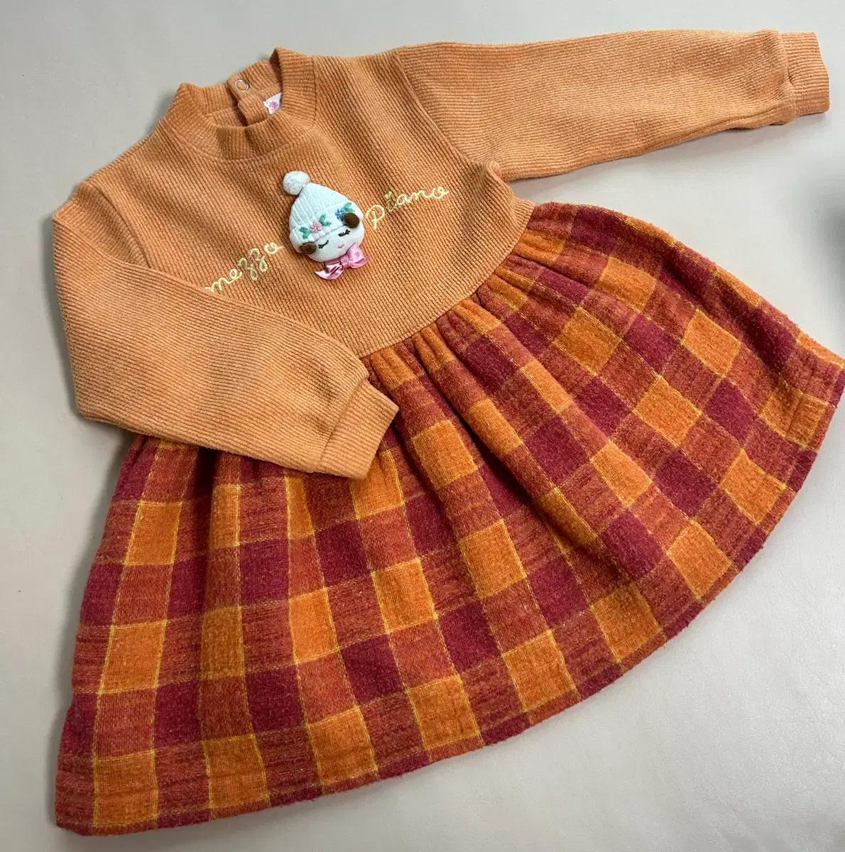 메조피아노 인형 얼굴 원피스 일본빈티지 일빈 유아옷