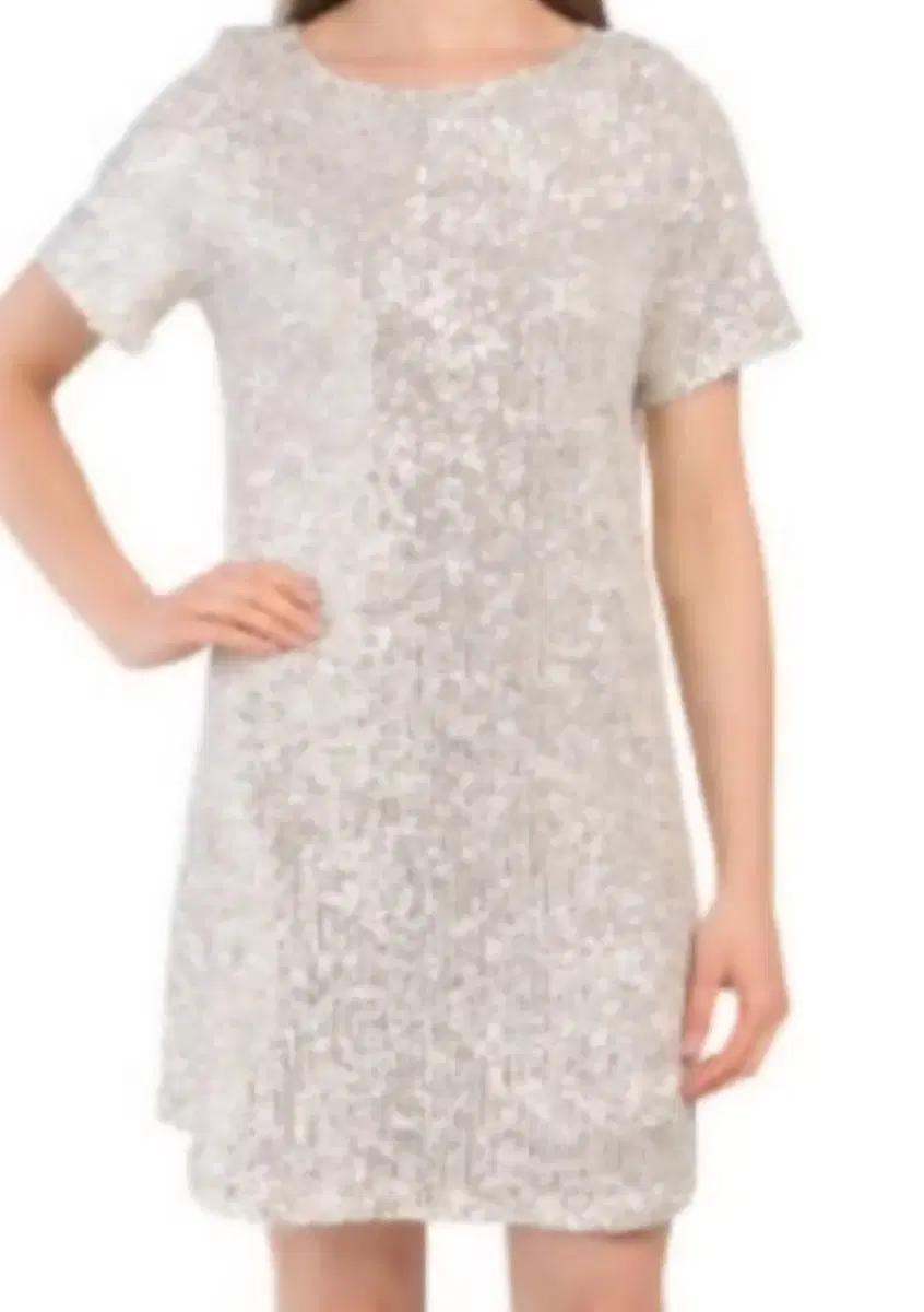 (연말룩)실버 스팽글 미니 원피스