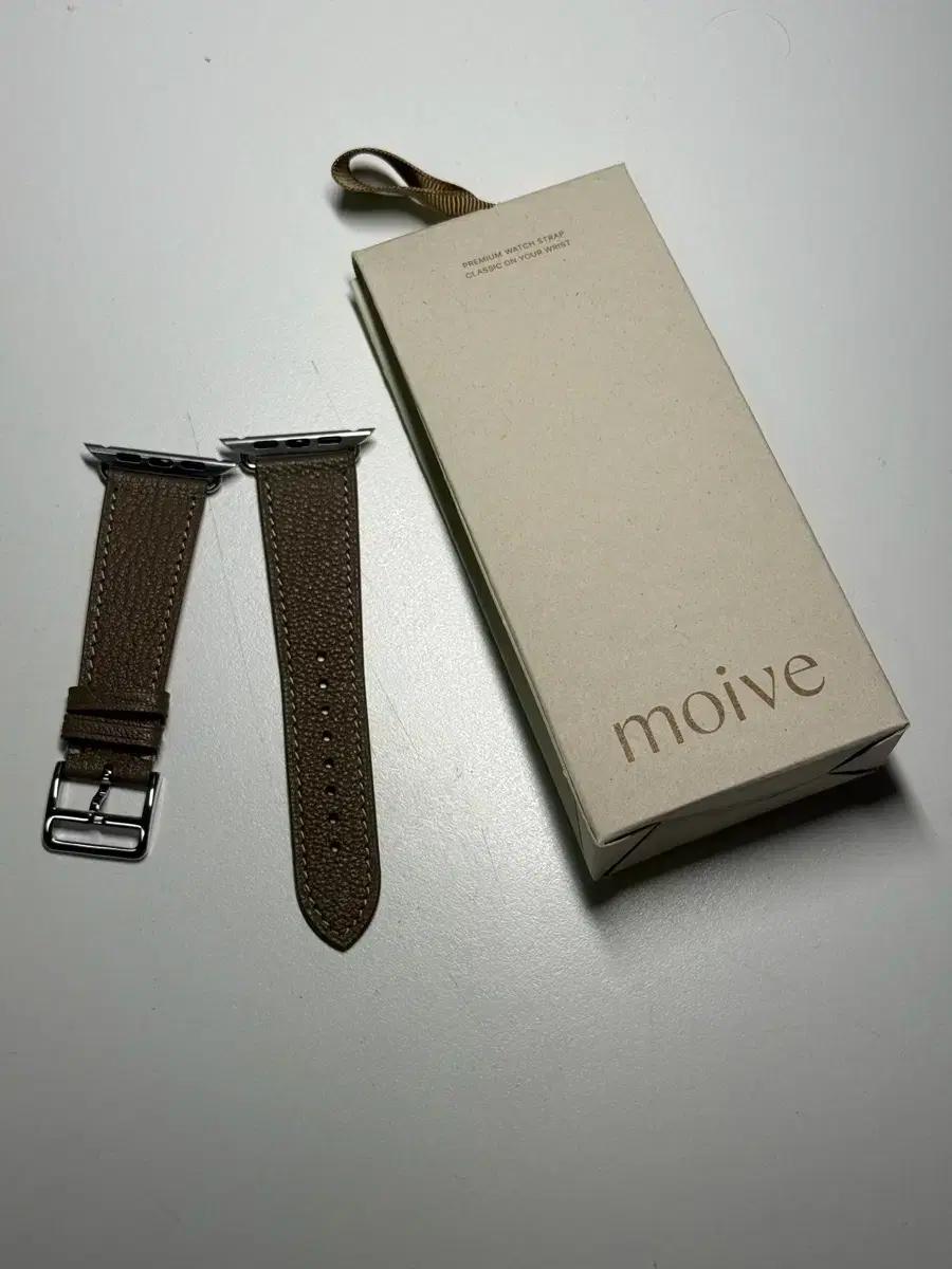 모이브 애플워치 가죽 스트랩 (1회 사용)