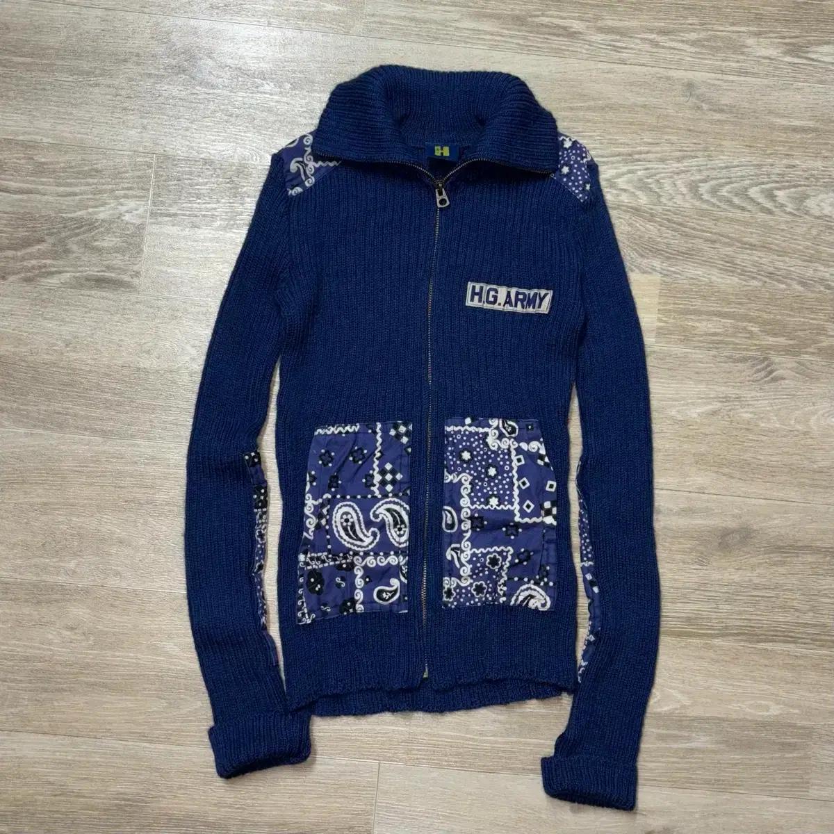 Hysteric Glamour 히스테릭 글래머 페이즐리 코만도 니트집업