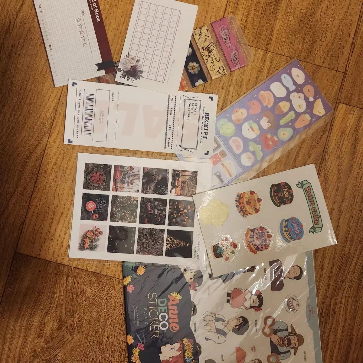 다꾸 스티커 팩 세트 (Anne Deco, Retro Cake)