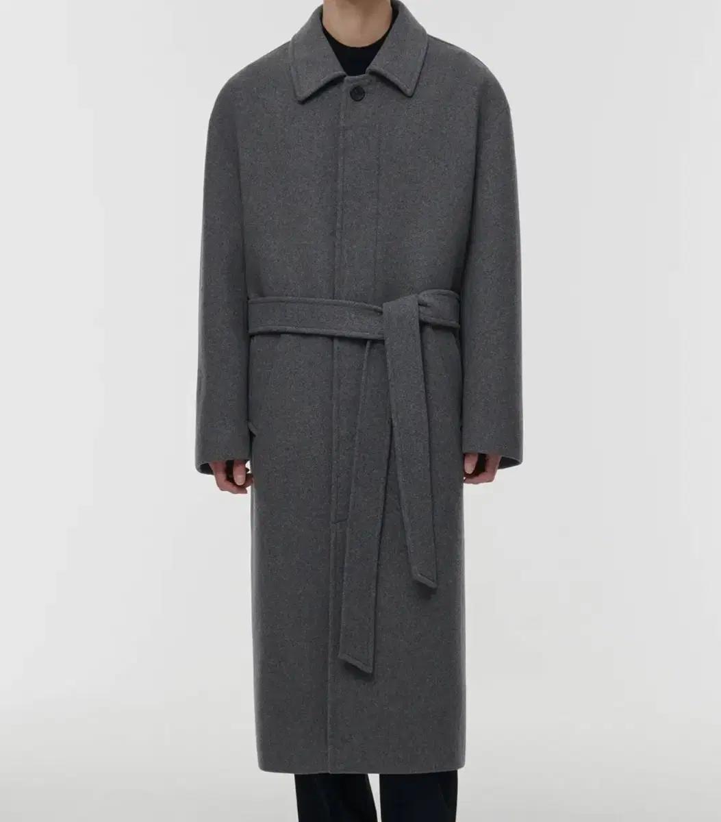 무신사스탠다드 울 블렌드 맥시 발마칸 로브 코트 [미디엄 그레이]