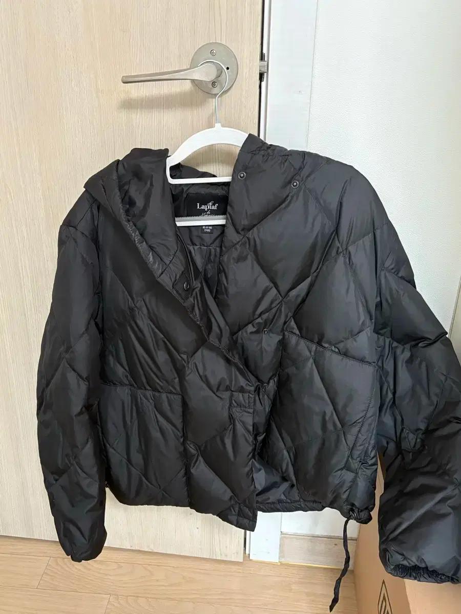 Laplaf 숏패딩 블랙 다이아 퀼팅