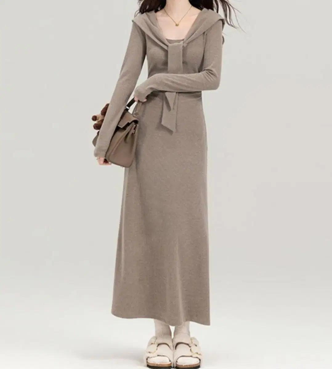 (ver.1)슬림핏 니트 원피스-M