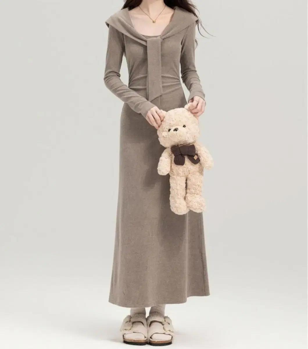 (ver.2)슬림핏 니트 원피스-M