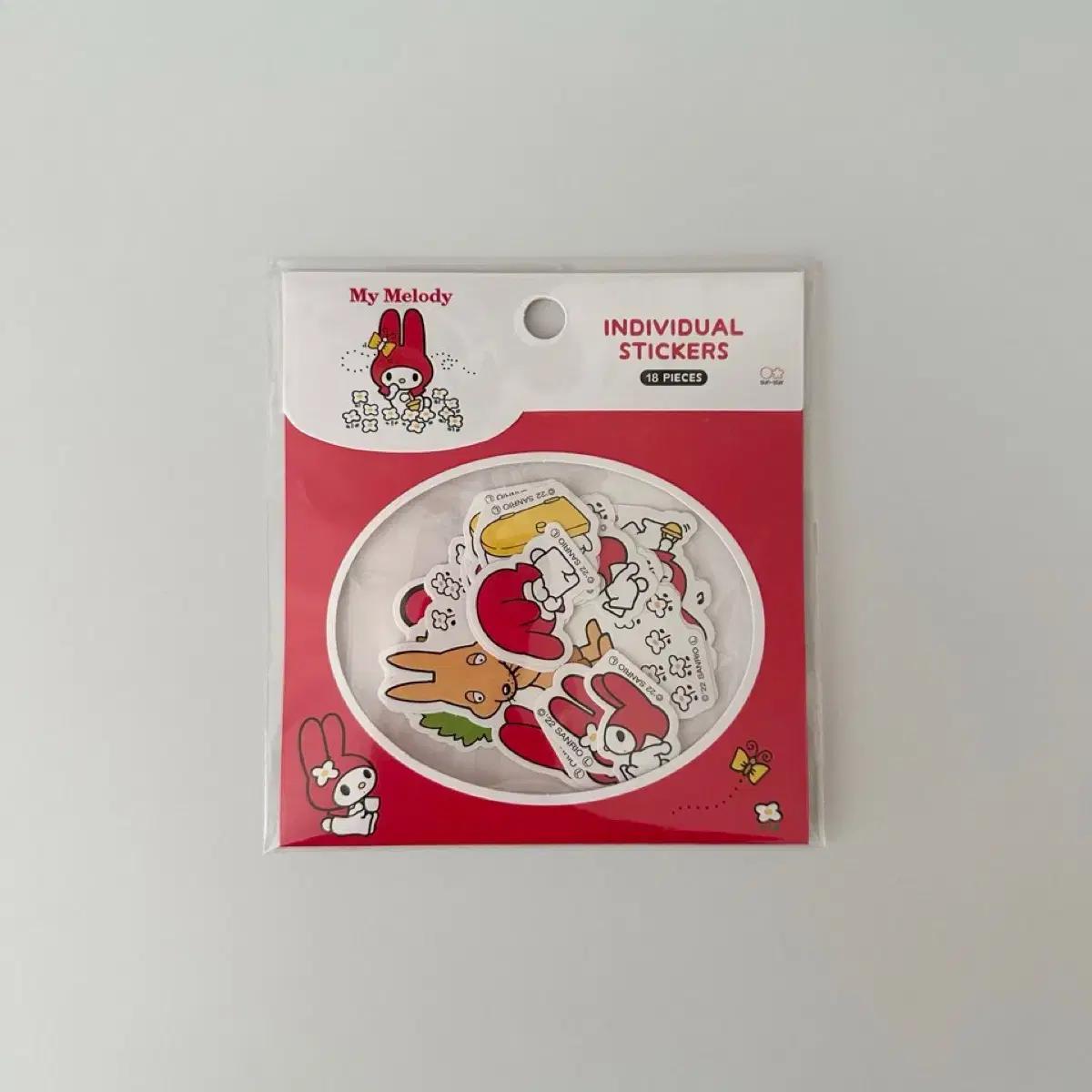 2022 고전 디자인 레드 마이멜로디 스티커