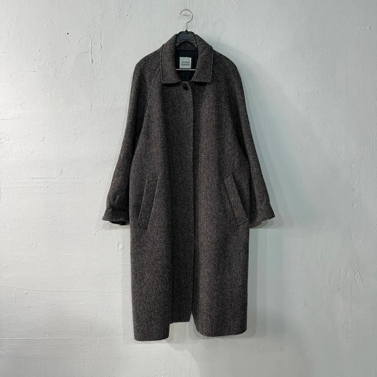 스튜디오톰보이 헤링본 롱코트 FREE