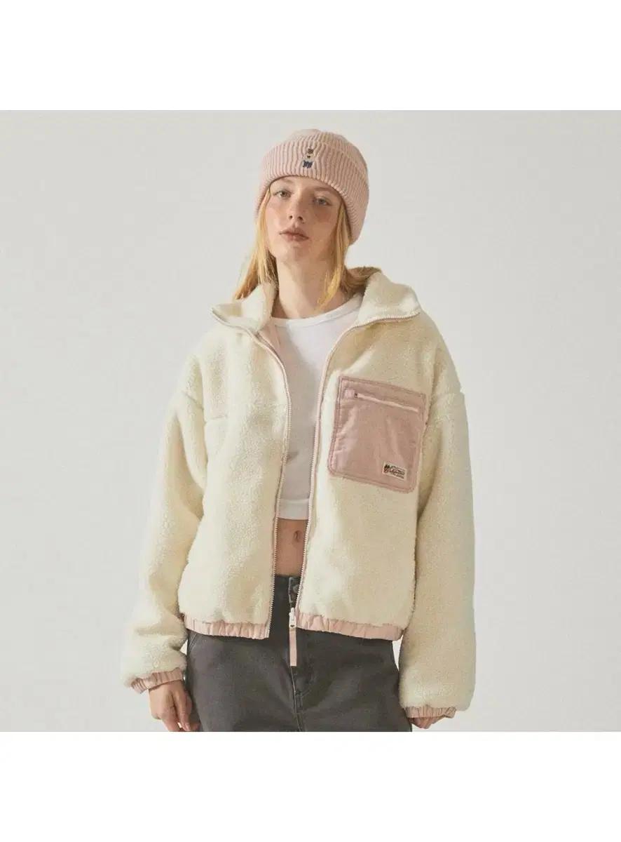 새상품) 후아유 리버시블 덤블 점퍼 핑크