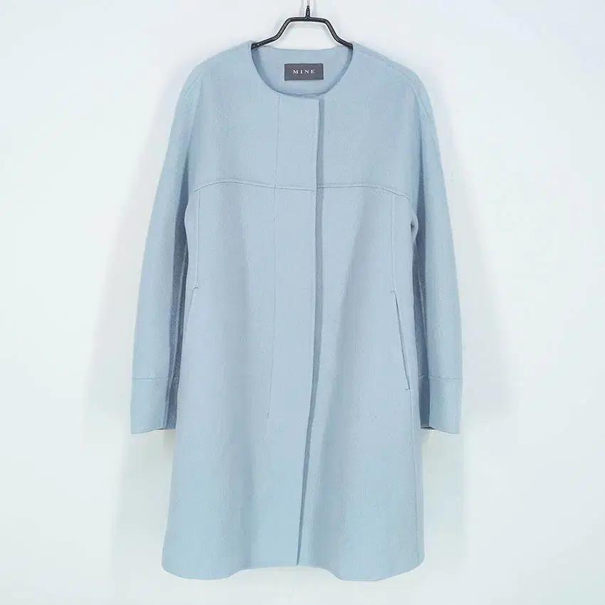 마인 여성 앙고라혼방 루즈핏 모직코트 스카이82 (HU41557)