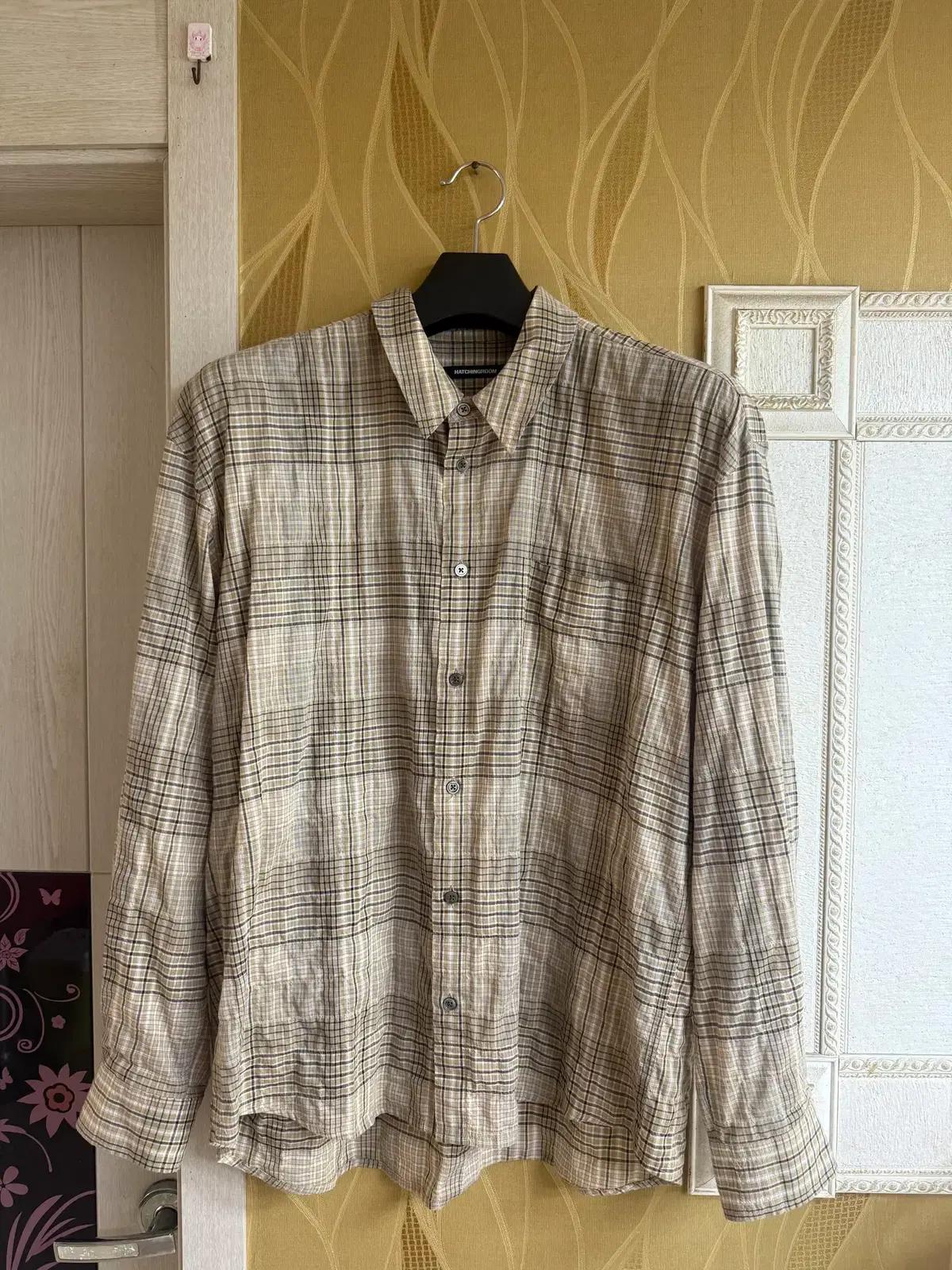 해칭룸 셔츠 (Classic Shirt Multi Check Begie)