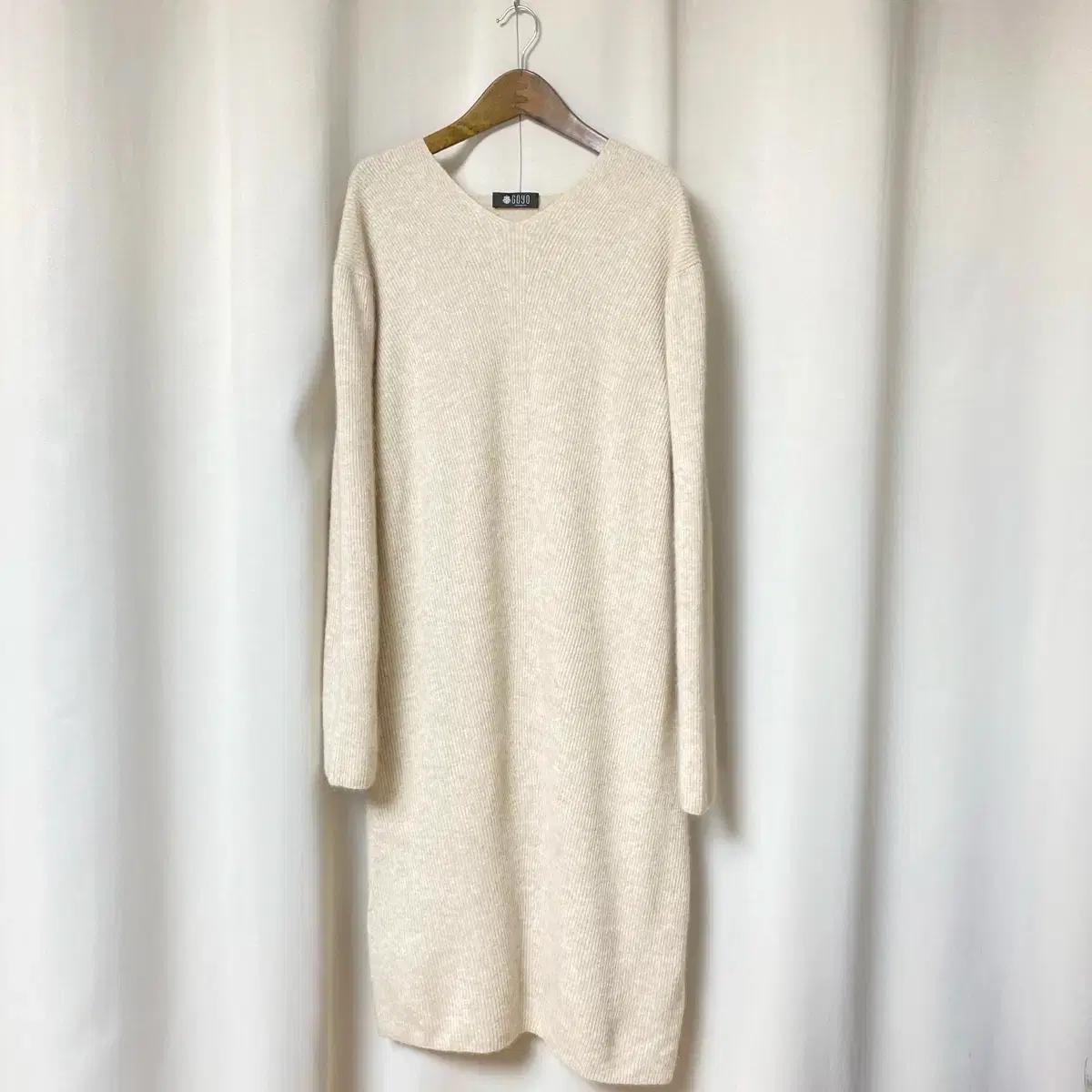 고요 몽골  캐시미어 니트 롱 원피스