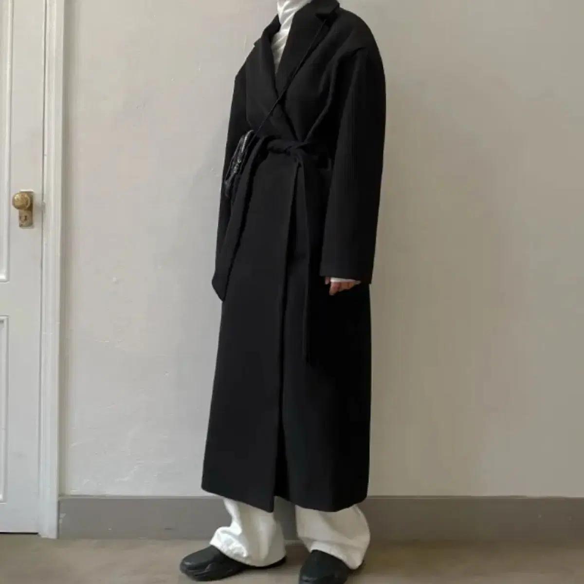 에이블리 울 에프터 싱글 롱코트 처분 보세 긴팔 옷