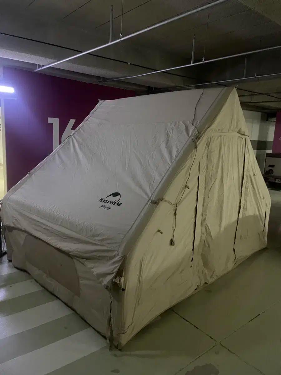 캠핑 네이처하이크 에어 면텐트 6.3 + 수동 에어펌프 + 팩