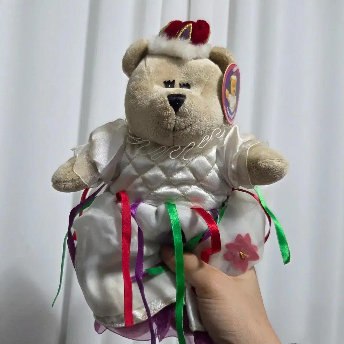 빈티지 토이 스타벅스 베어리스타 테디베어 곰돌이 인형 홀리데이 드레스