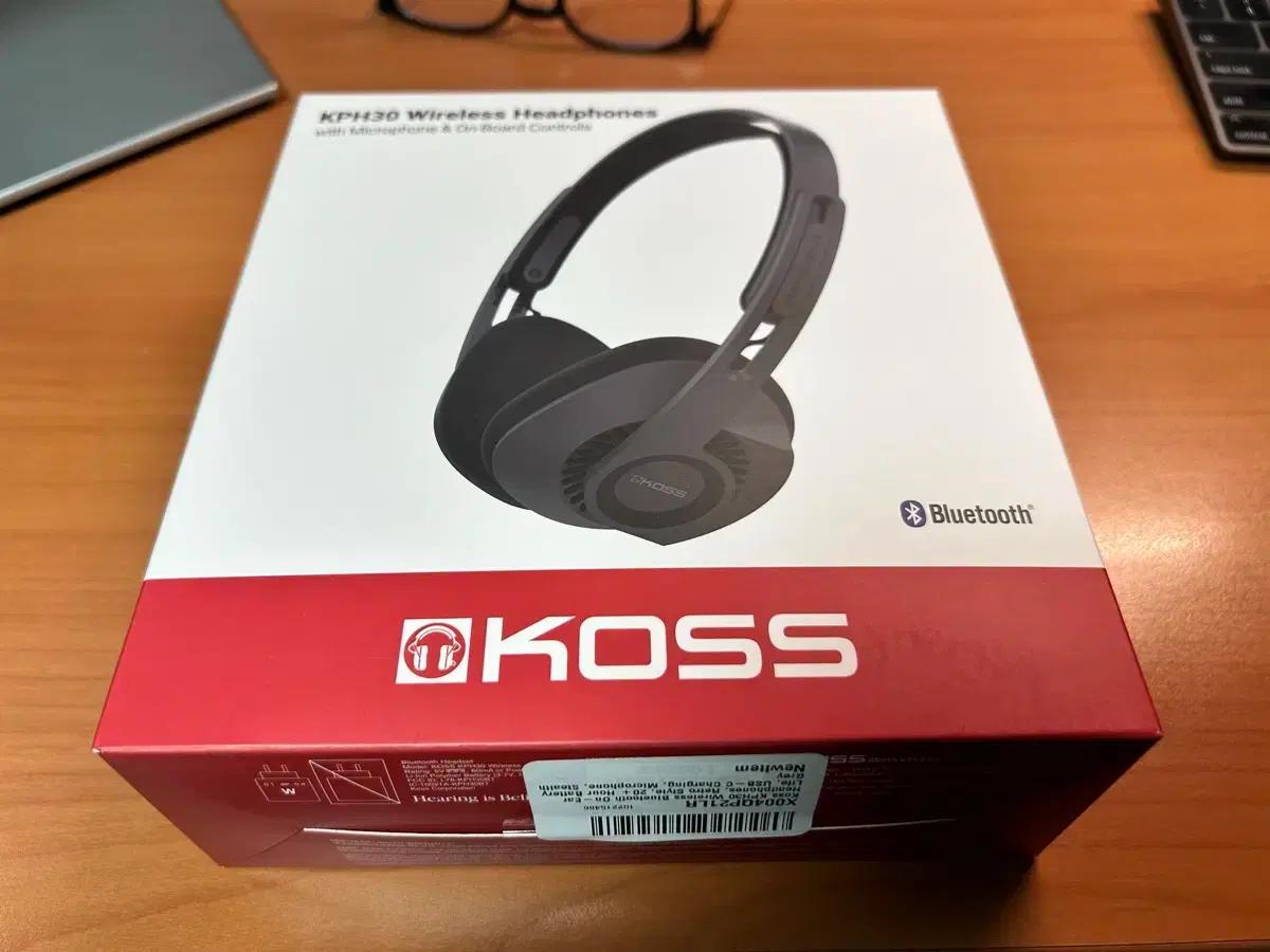 KOSS KPH30 무선 블루투스 헤드폰 그레이