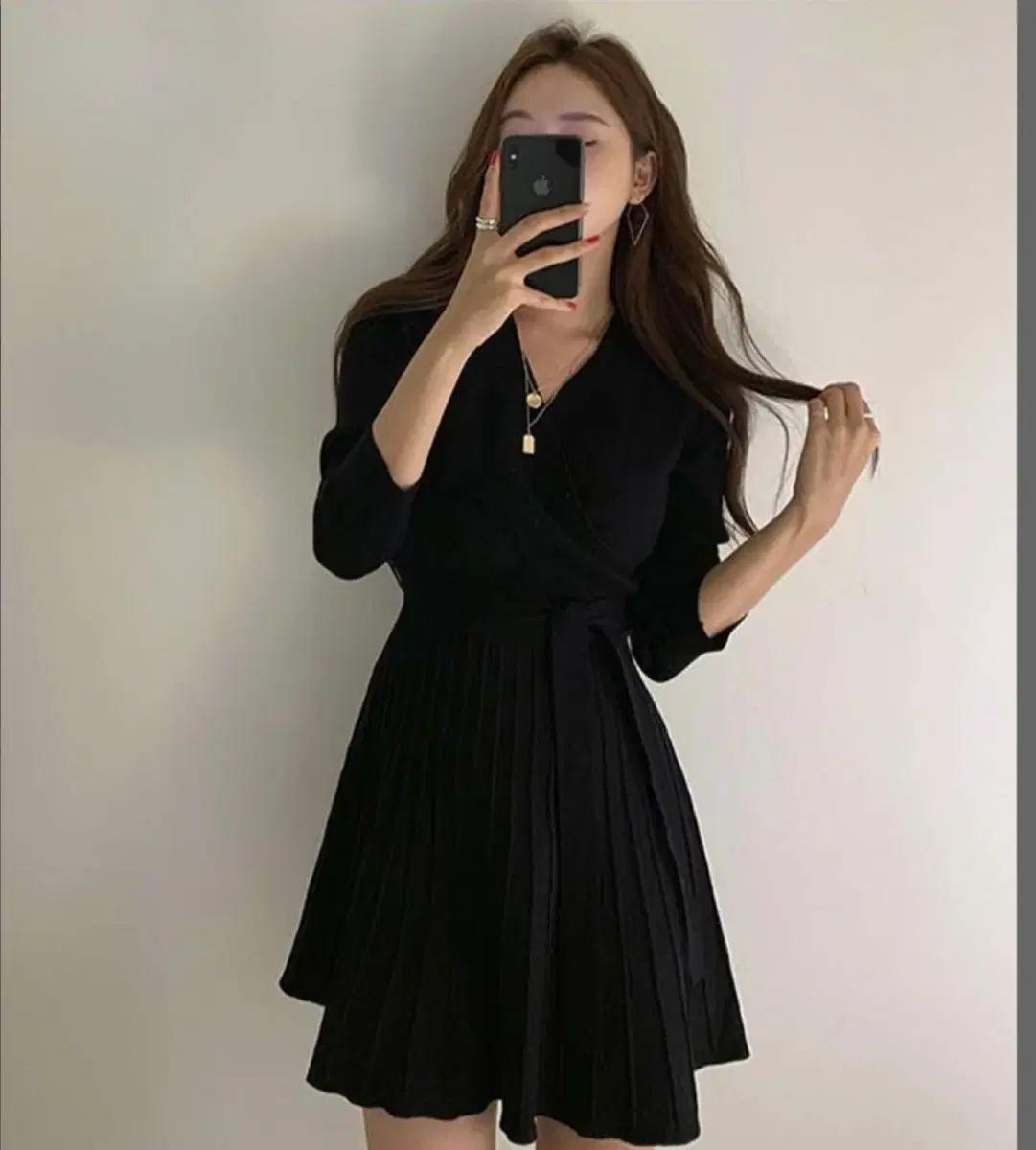 블랙랩니트원피스