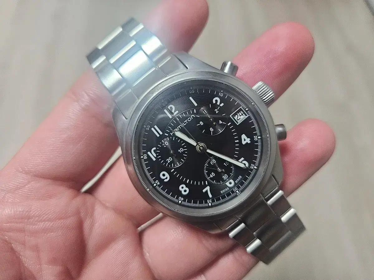 해밀턴 카키필드 크로노 쿼츠 시계