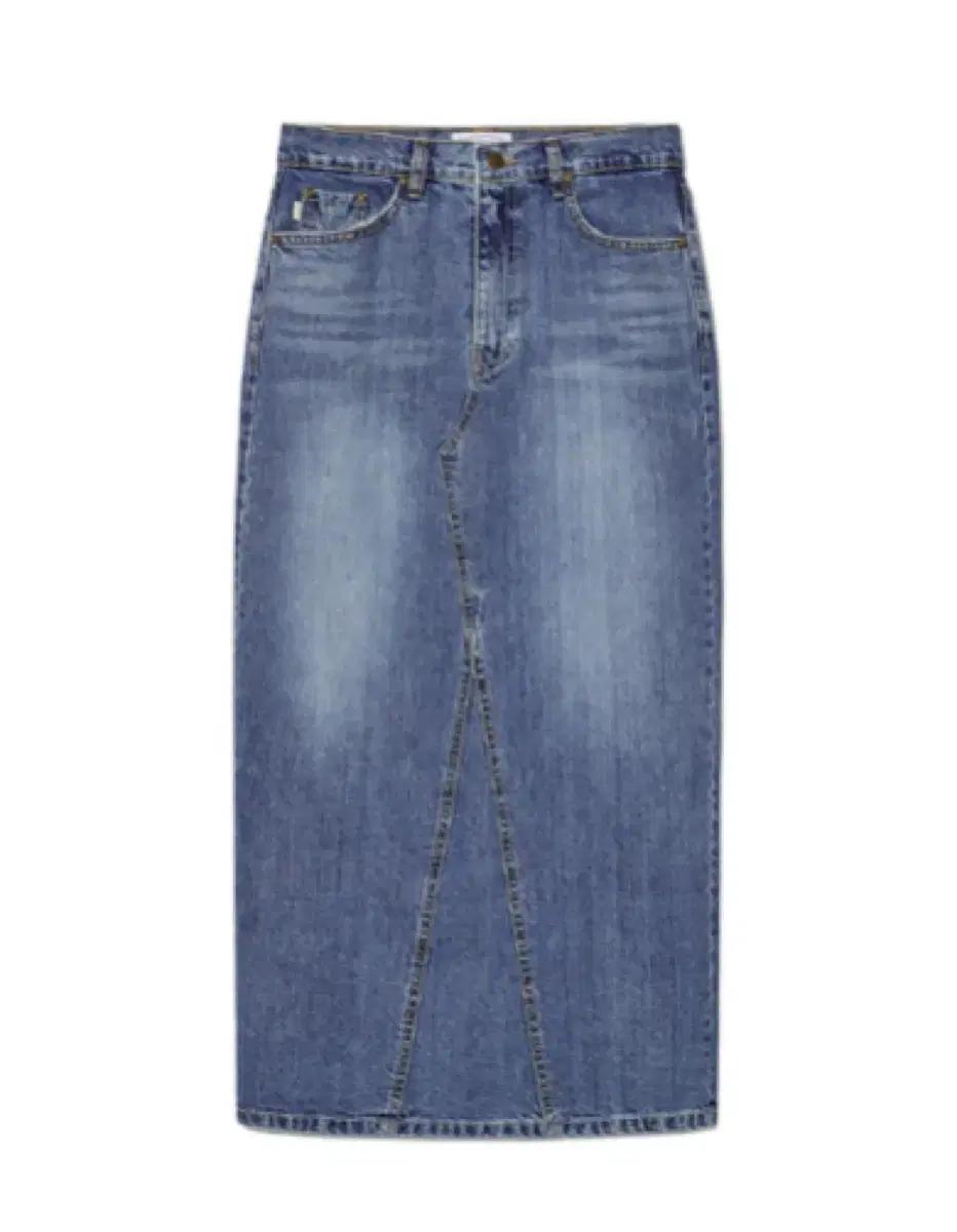 94 MID RISE DENIM LONG SKIRT