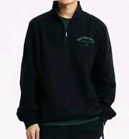 (새상품)뉴발란스 블랙 하프집업 맨투맨 xl(105사이즈)루즈핏