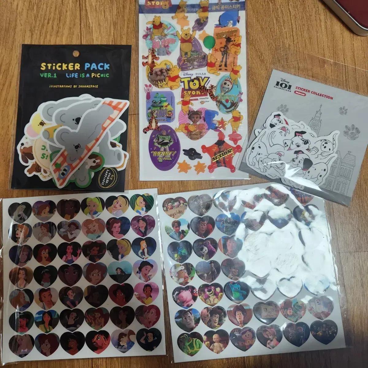 다꾸 스티커팩 모음 (디즈니, 소담스페이스) 원가 10000이상