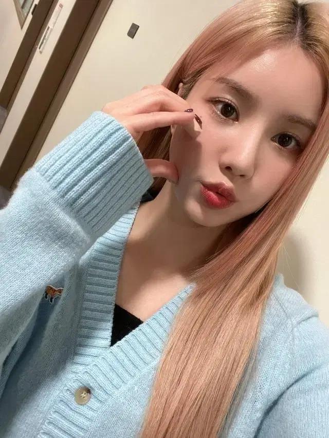 메종키츠네 램스울 여성 가디건 니트 스웨터 베이비폭스헤드