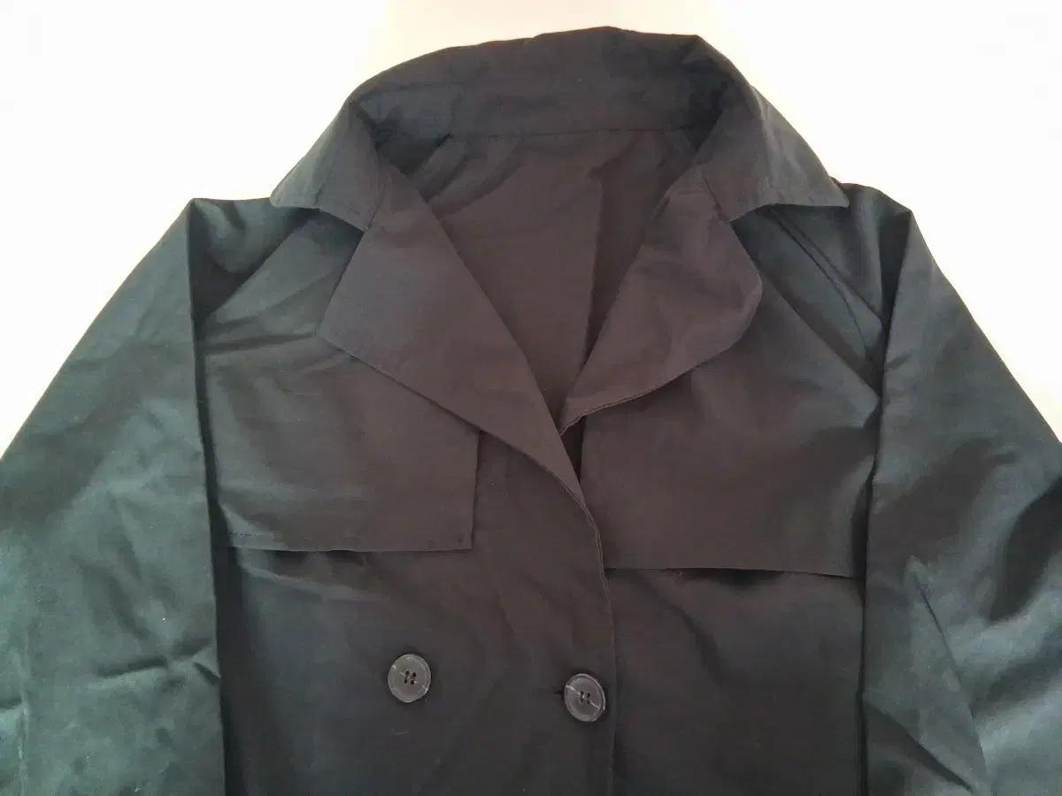 블랙 롱트렌치코트