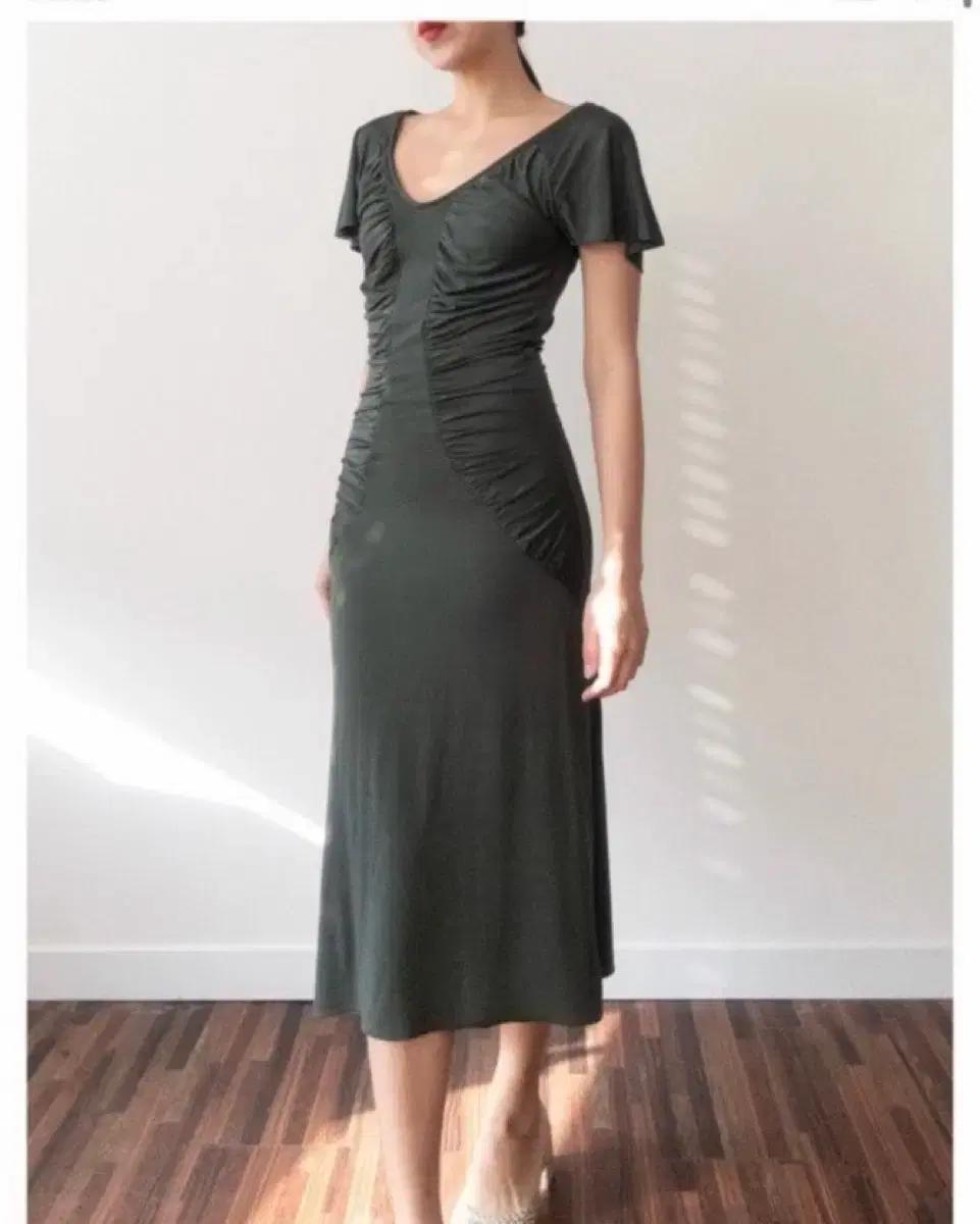 JUST CAVALLI 이탈리 레이온 셔링 롱원피스 여름원피스