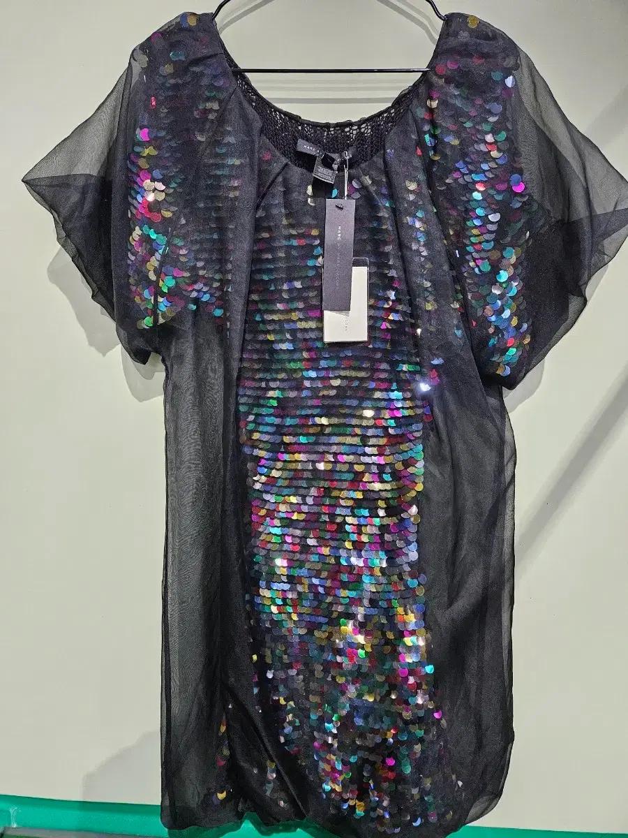 마크제이콥스 스팽글 시스루 니트원피스