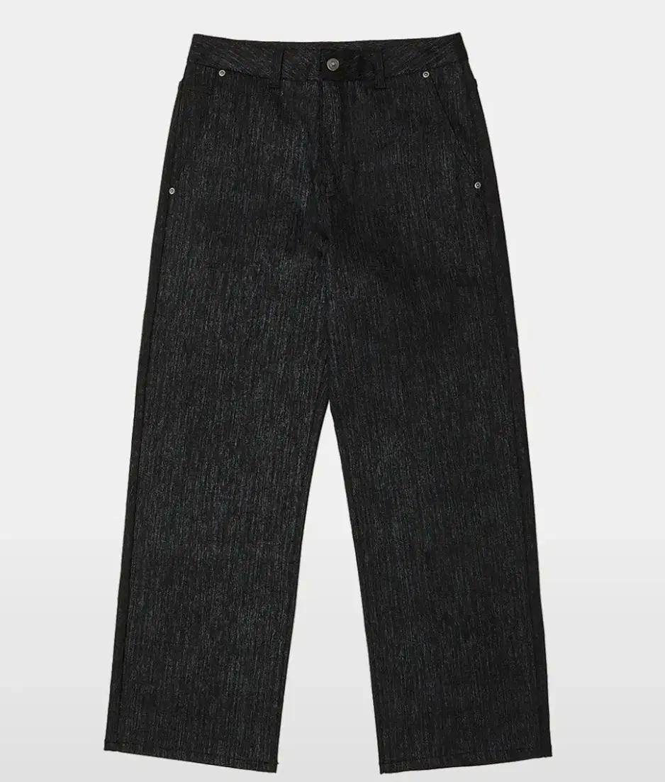 [새상품] 소신 Rain Slub Coated Wide Denim 블랙S