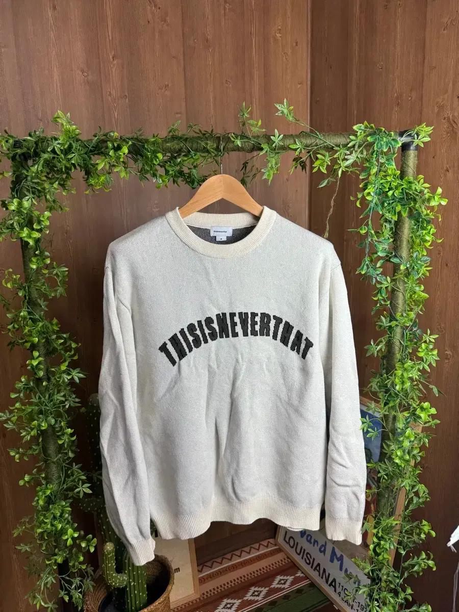 디스이즈네버댓 자카드 니트 스웨터 티셔츠 (105~110)