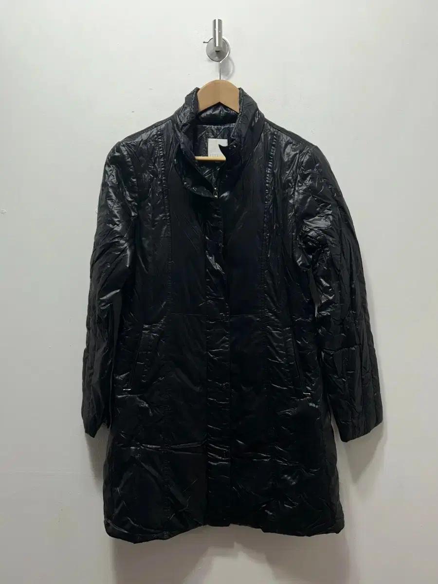 ELLE 엘르 블랙 롱 패딩 코트 유광 M