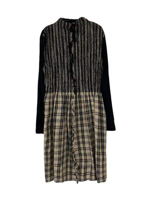 [L] GABI 가비 모리걸 체크패턴 긴팔 니트원피스