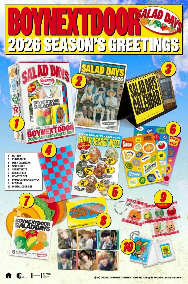 보넥도 시즌그리팅 분철 2026 시그 성호리우재현태산이한운학포카