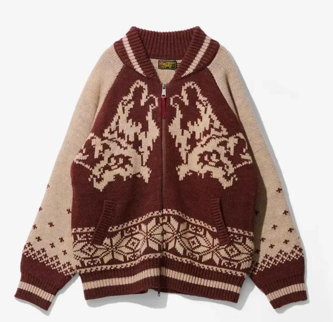 오가프 울프 코위찬 니트집업 2사이즈