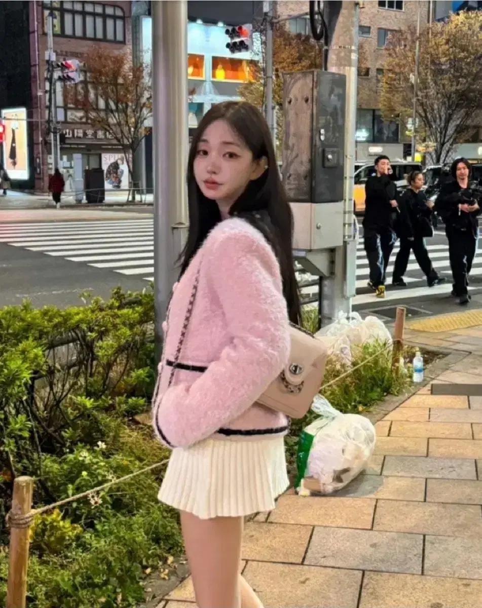[삿포로] 카인다미 울 트위드 누빔 퍼 패딩 자켓 코트 무스탕 겨울 일본