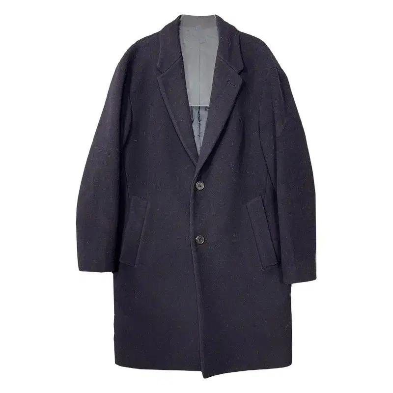 커스텀멜로우 네이비 투버튼 남성 클래식 울코트 95