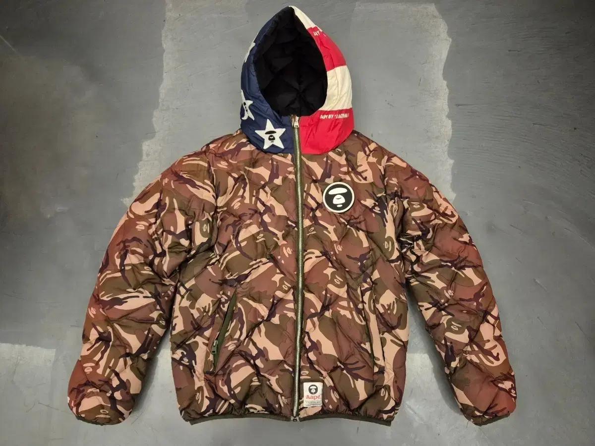 L>Aape 카모 다운 패딩