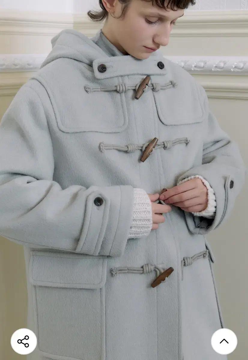 시눈 클래식 더플 롱 코트 떡볶이코트