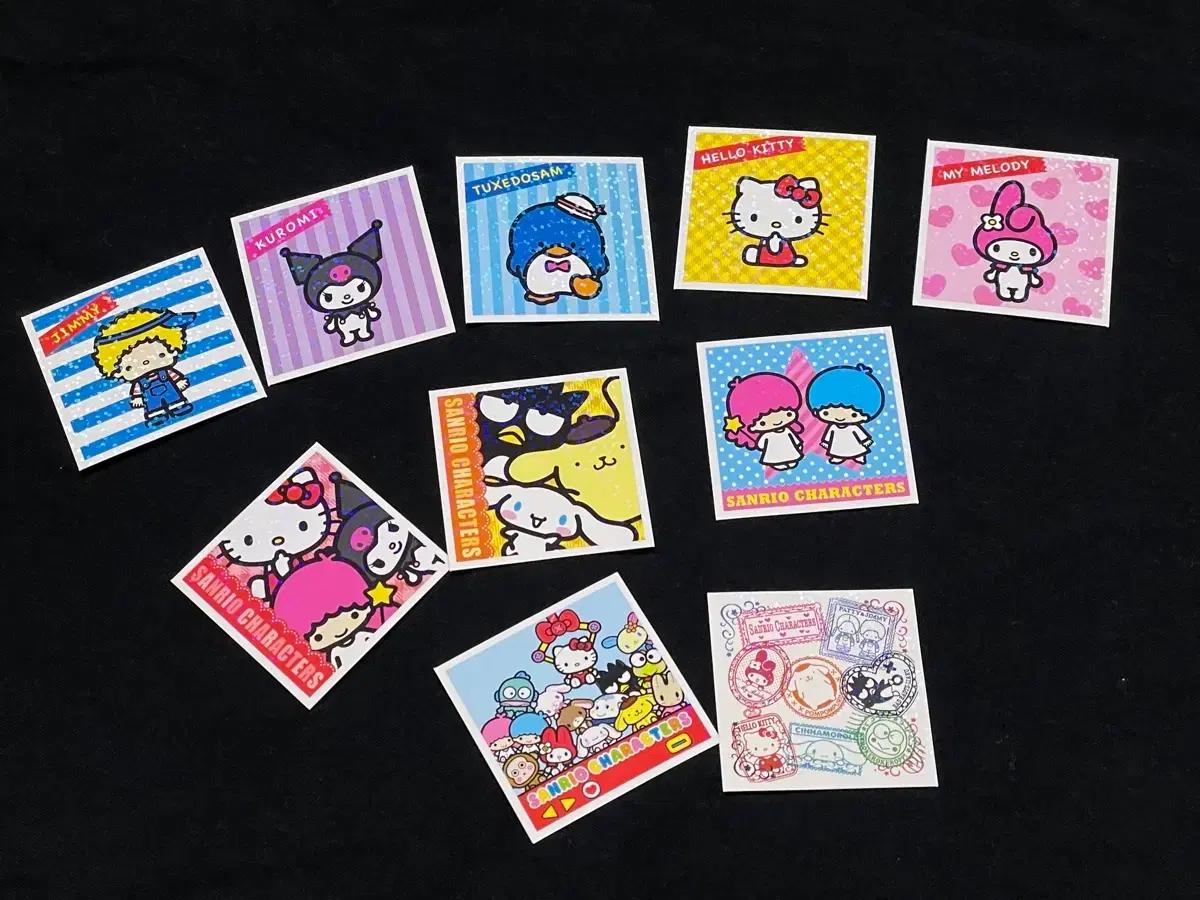 산리오 캐릭터 홀로그램 희귀 스티커 세트
