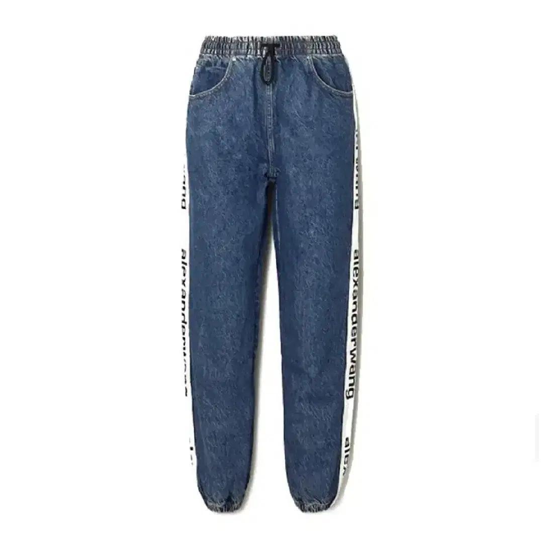 알렉산더왕 Alexander Wang 로고 패널 데님 조거 팬츠