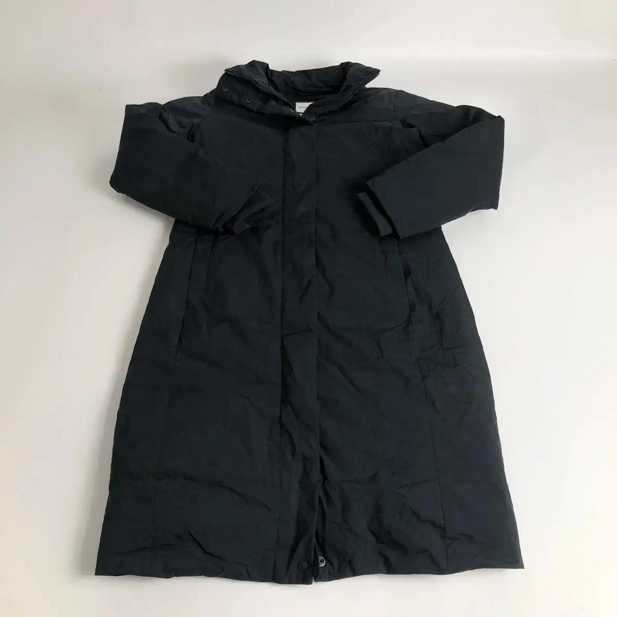 캘빈클라인 블랙 롱 패딩 코트 s