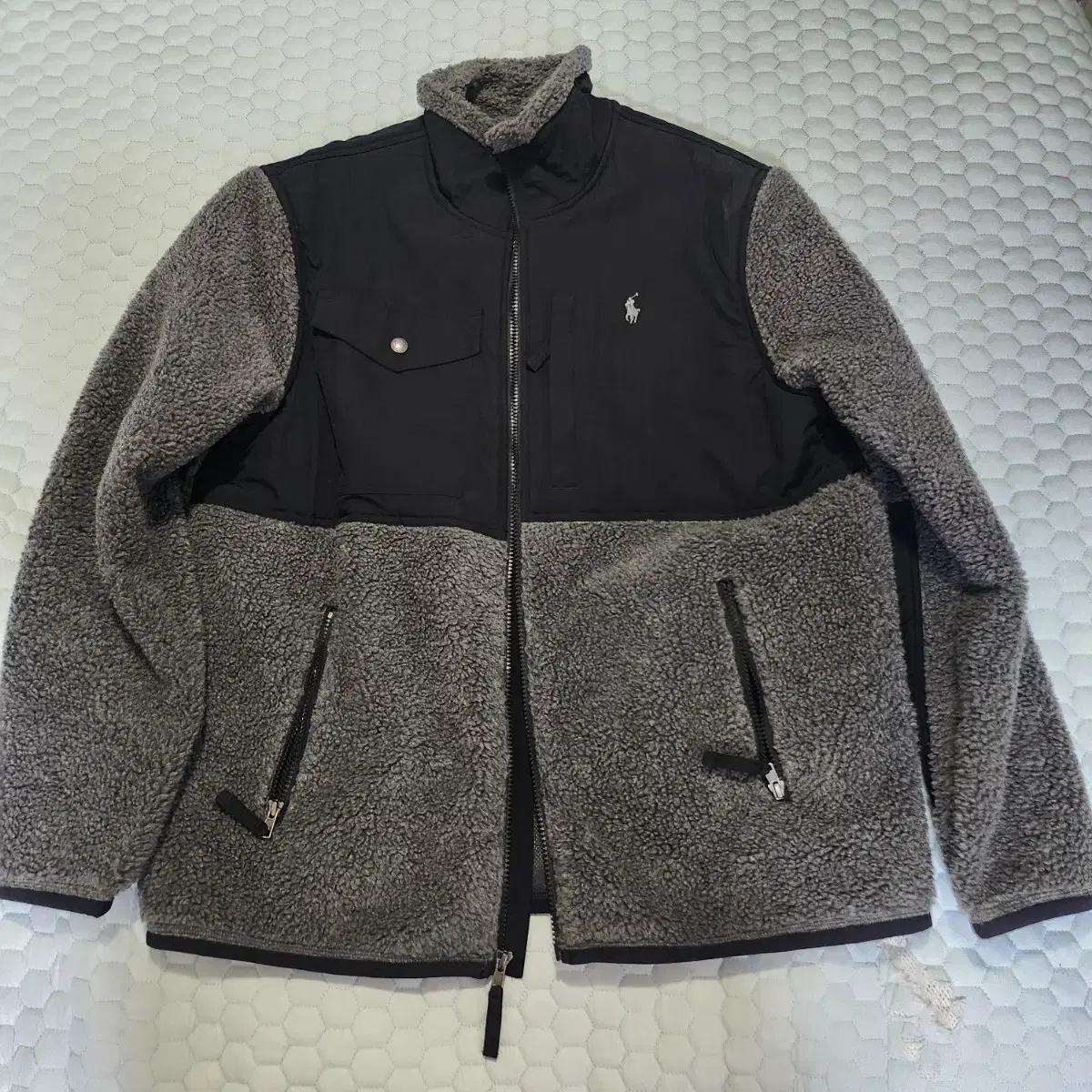 폴로 집업후리스 grey / black L