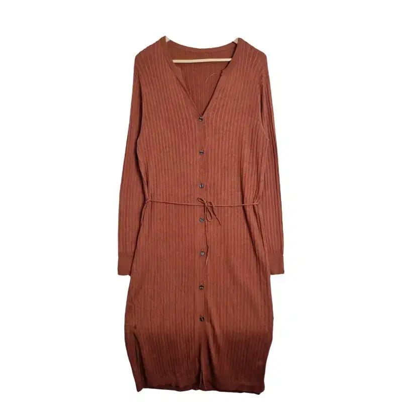 NAUW CLOSET 브라운 니트 원피스 [M] 슬림핏 원피스