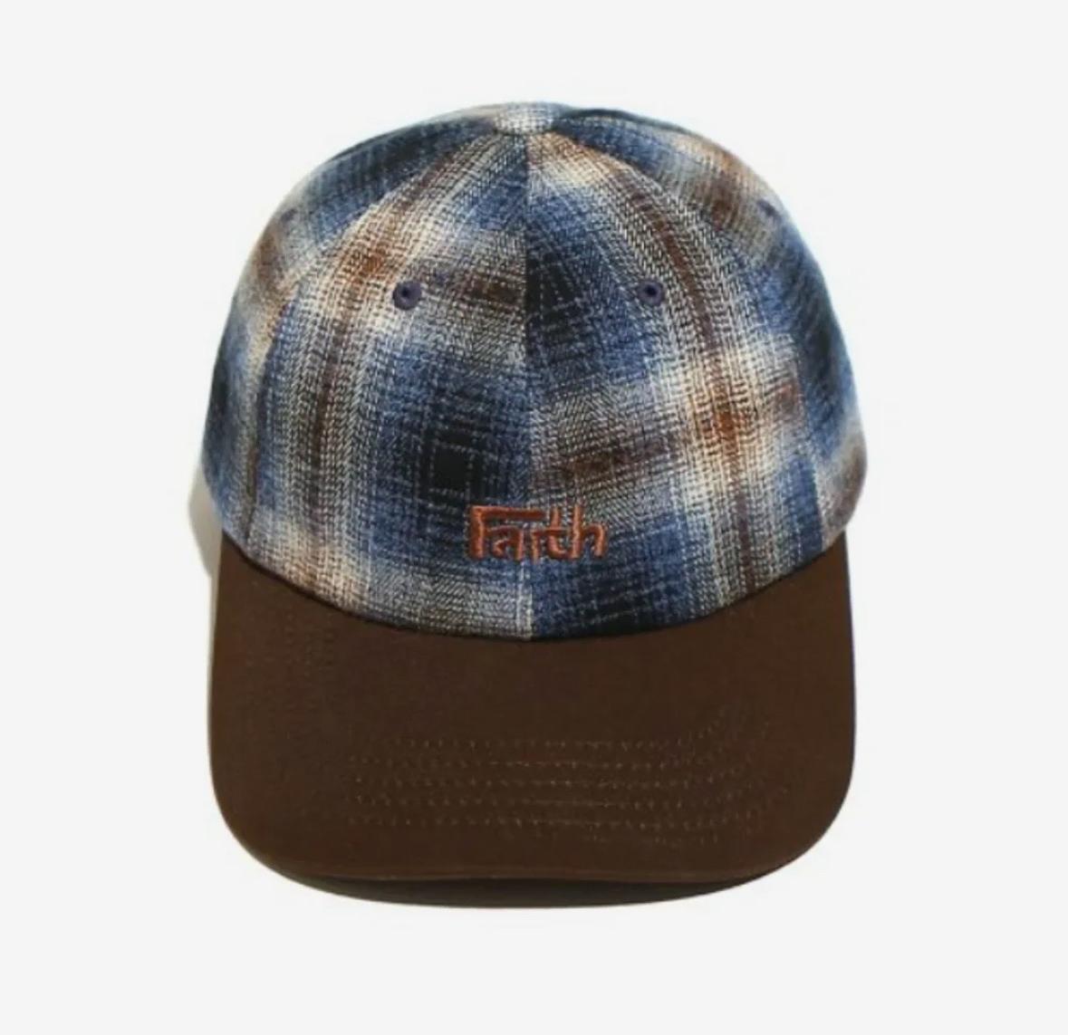 오가프 코스모 체커 플란넬 캡 모자 브라운