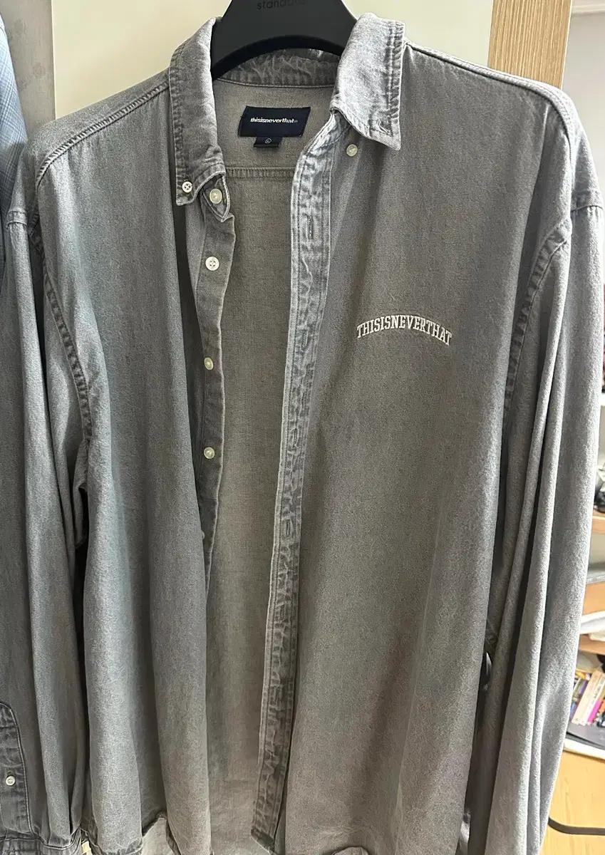디스이즈네버댓 워싱 셔츠 회색 xl